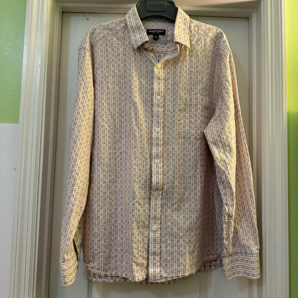 Johnston & Murphy Long Sleeve Button Down Dress Shirt